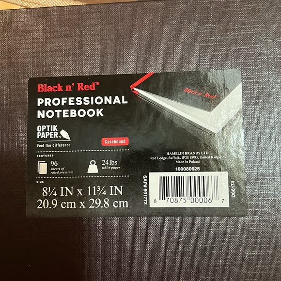 BLACK N’ RED PROFESSIONAL NOTEBOOK BUNDLE - Picture 2 of 2